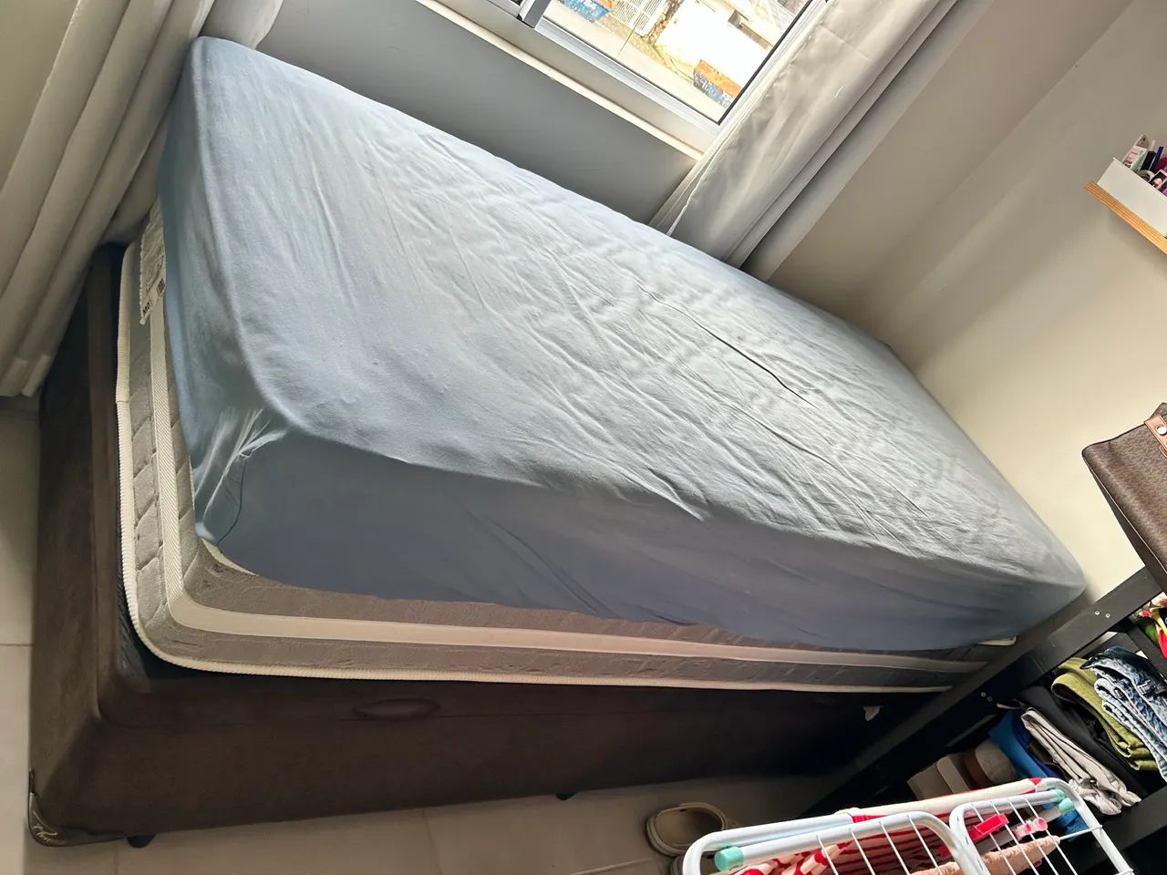 Cama box baú + Colchão solteiro Anjo