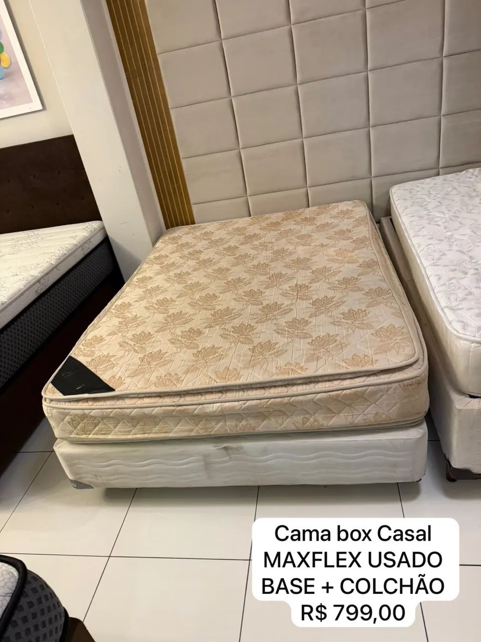 Cama Box de casal MAXFLEX USADO - ENTREGO 