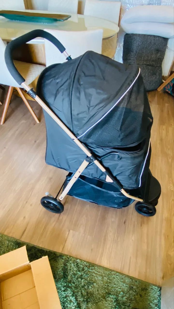 Carrinho De Passeio Carro Pet Para Cães E Gatos Dobrável  - Foto 4