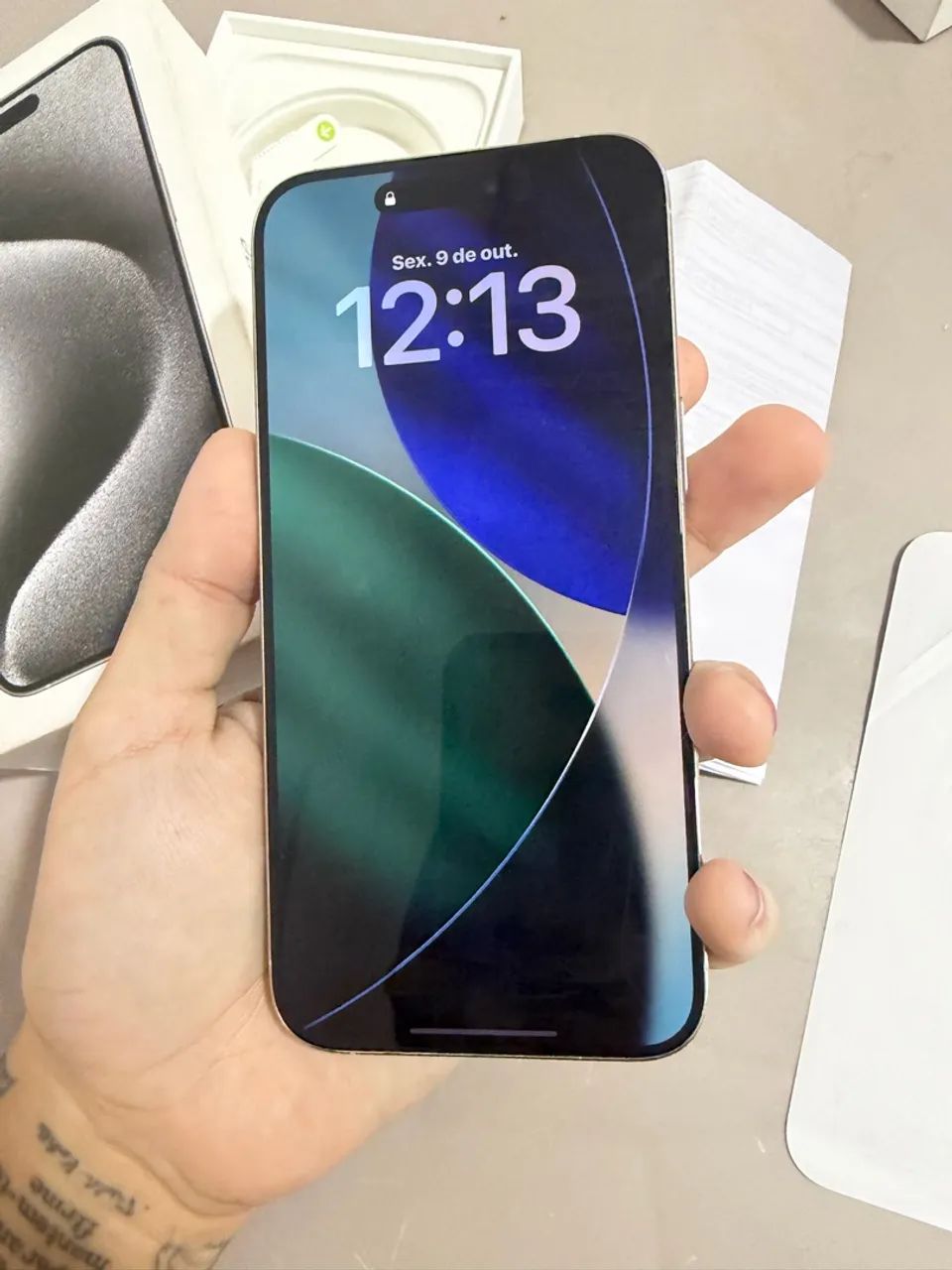 iPhone 15 Pro Max 256 g - Caixa - Nota - única dona  - Foto 2