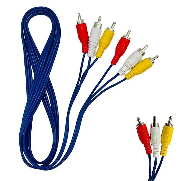 Cabo de Áudio e Vídeo RCA 3x3 (Amarelo, Branco, Vermelho) - It-Blue  - Foto 3