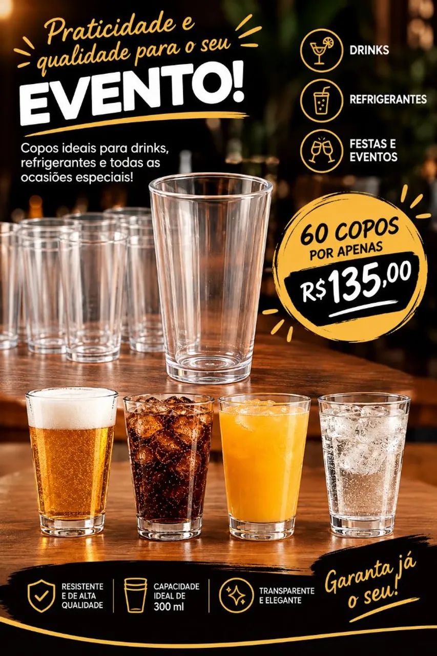 Copos caldereta liso 300ml