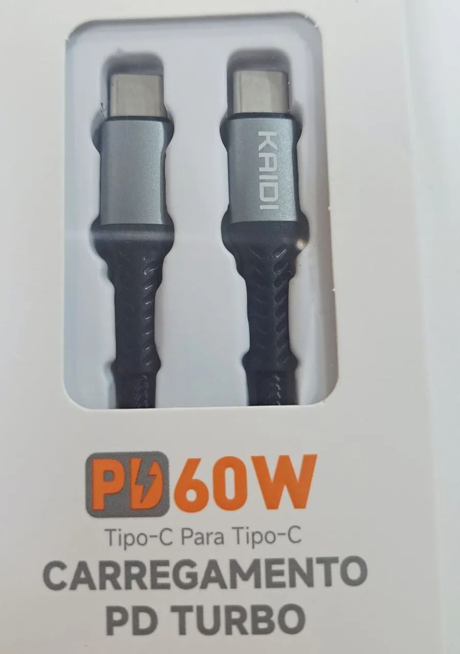 Cabo celular 2 metros 60w turbo
