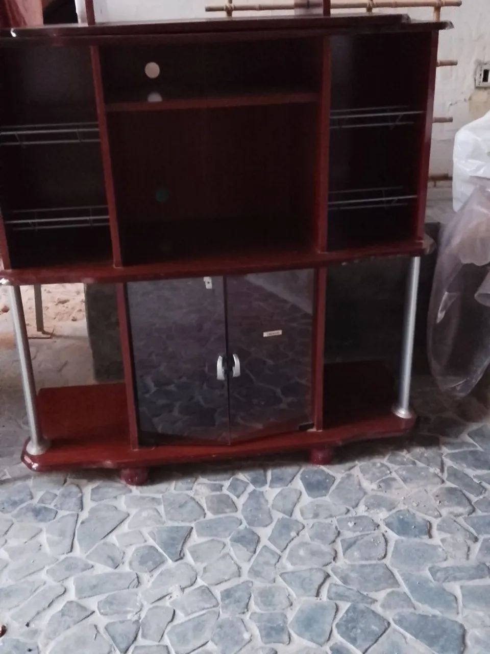 Rack antigo, com barzinho 