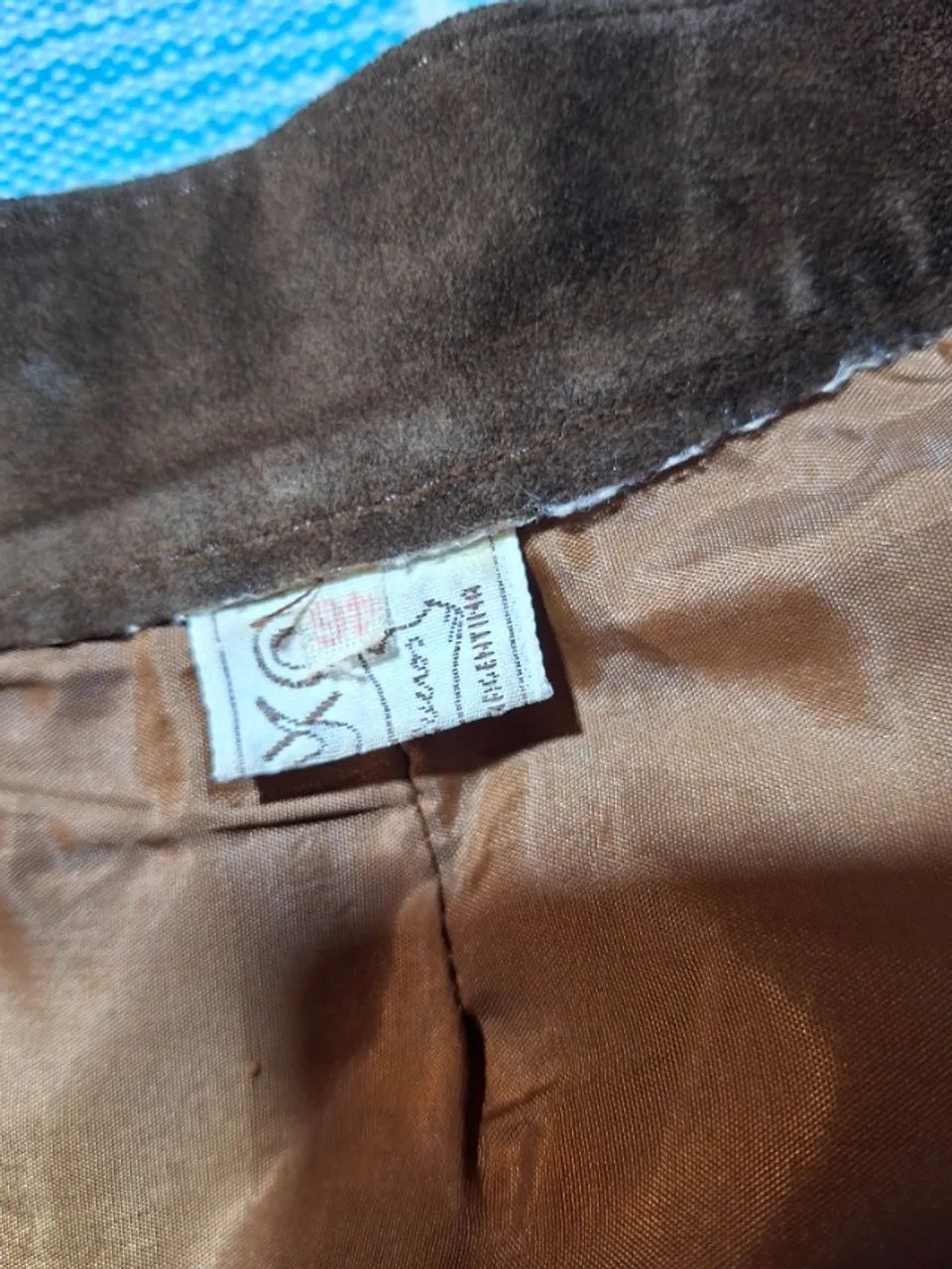 Saia de couro de antílope legítimo,  tamanho 36 - Foto 3