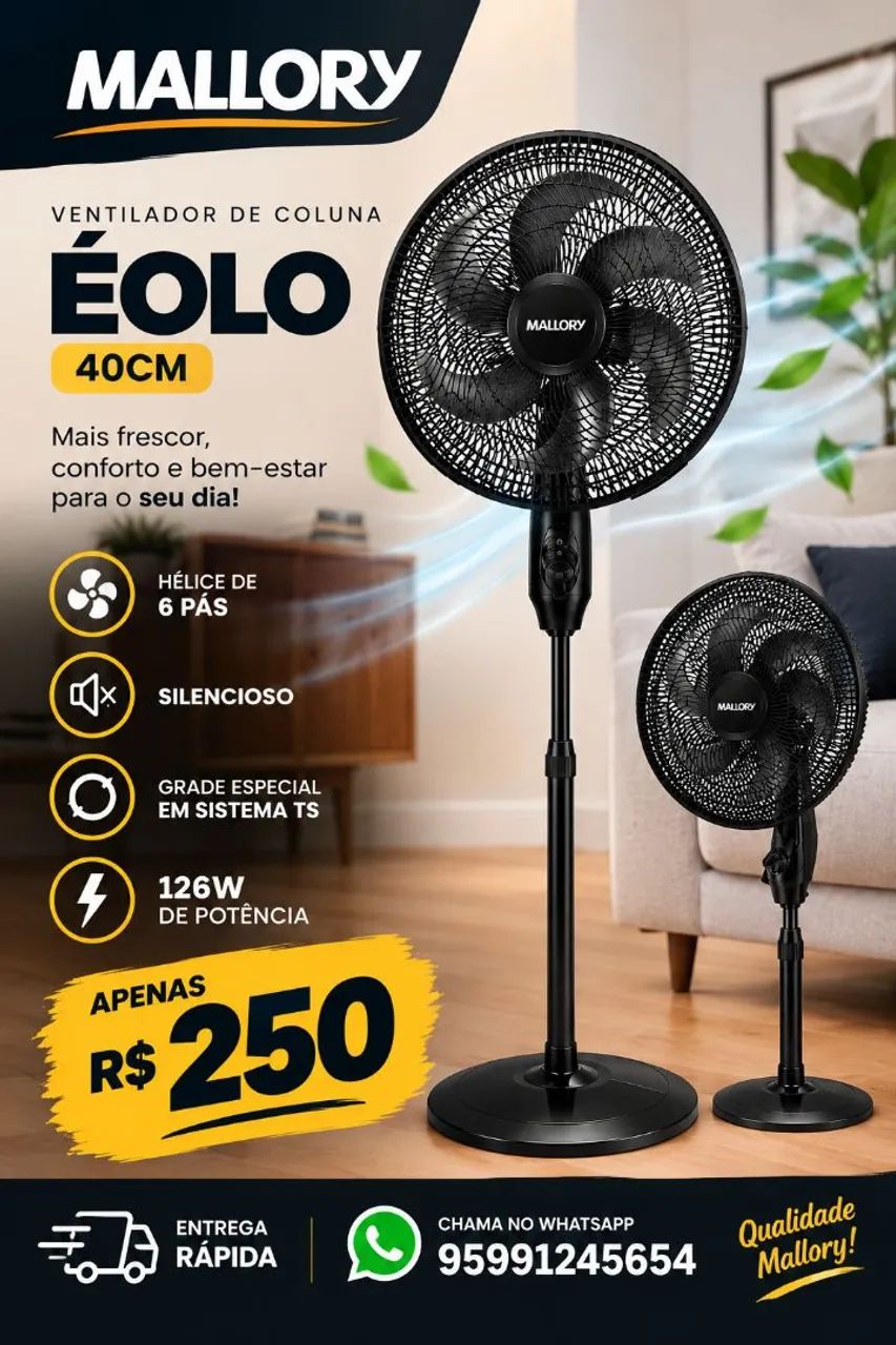 Ventiladore Mallory Coluna Eolo