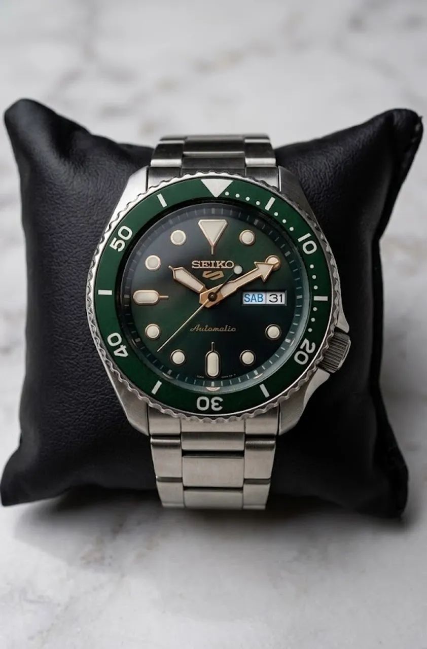 Relógio Seiko 5 automático Hulk verde otimo estado  - Foto 2