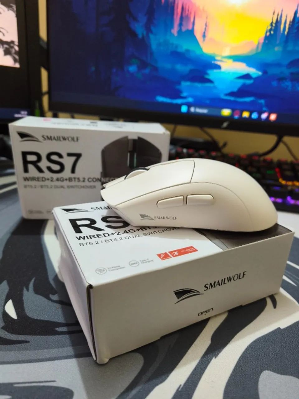 Mouse Gamer SMAILWOLF RS7 | Wireless + Bluetooth + USB-C