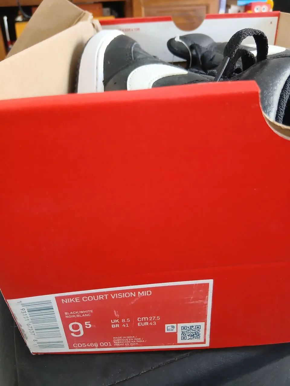 Nike Court Vision Mid Black White n41 - Foto 2