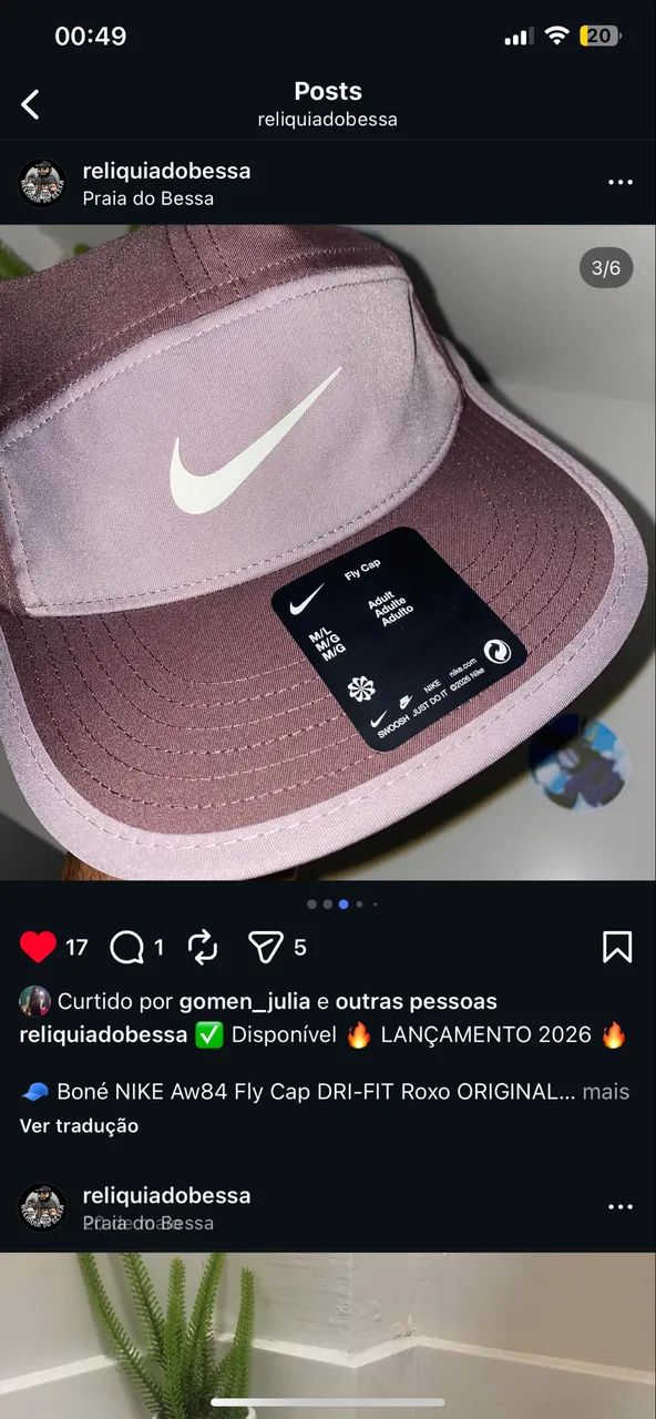 BONÉ NIKE AW84 DRI FIT FLY CAP ORIGINAL - Foto 3