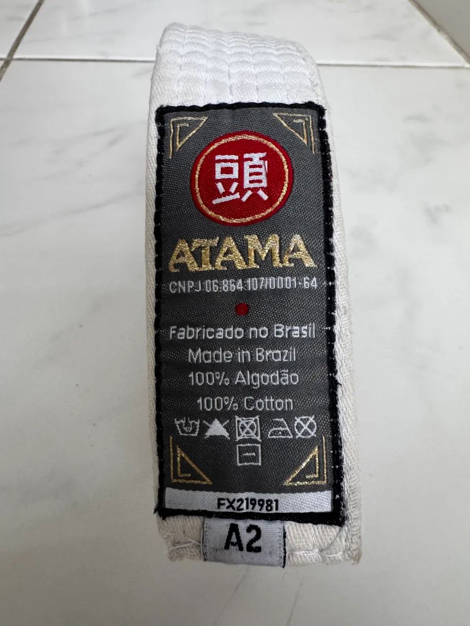 Faixa Branca ATAMA A2 - NOVA - Foto 2