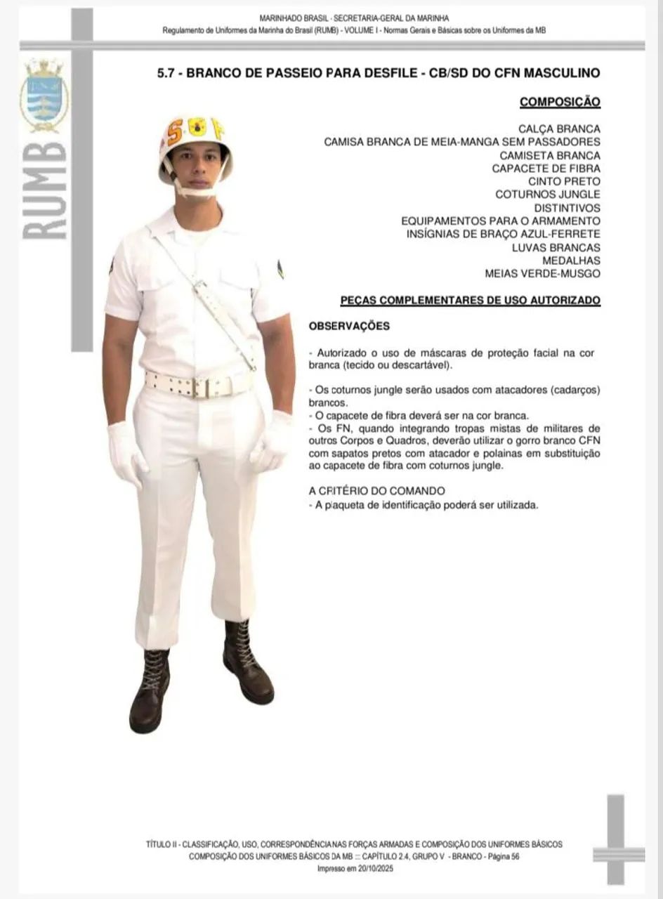 Uniforme "Branquinho" de Marinha - Foto 3
