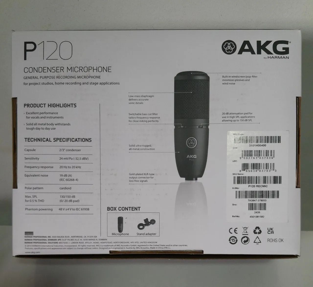 Microfone Condensador AKG P120  - Foto 2