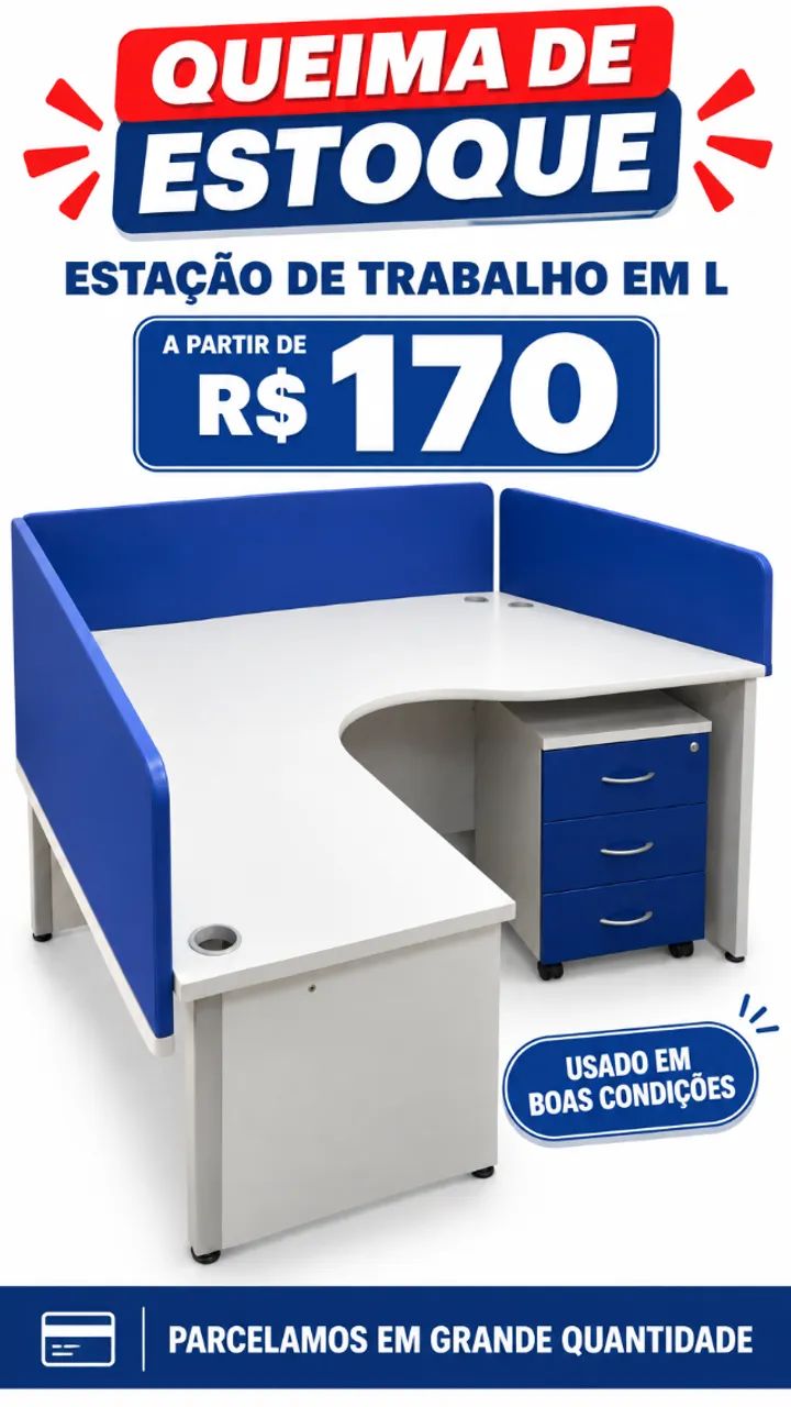 Mesa de escritorio em L