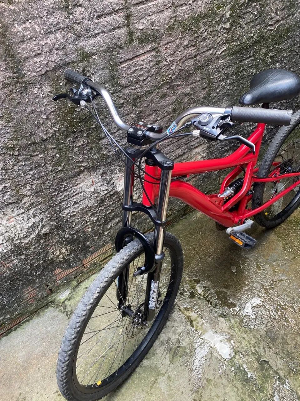 Bicicleta full suspensão com freios a disco - Foto 5