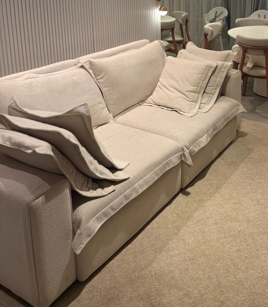 Sofa retratil Marsala Anjos Colchoes 2,3 metros - Foto 5