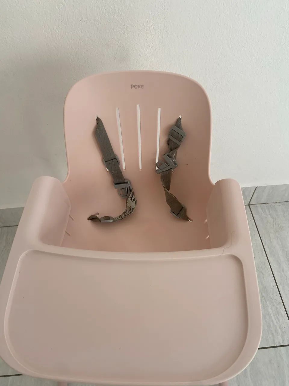 Cadeirinha de alimentação infantil rosa - Conservada  - Foto 3