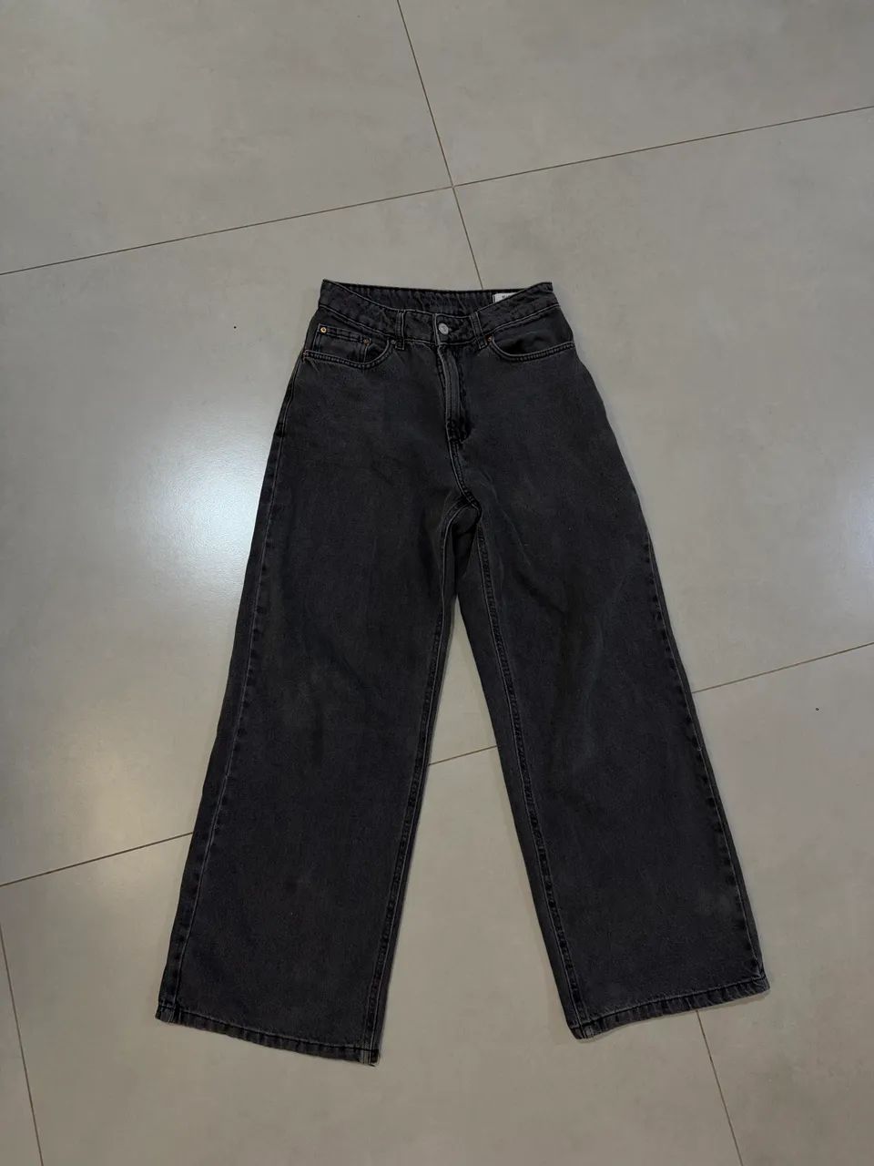 Calça wide leg preta renner