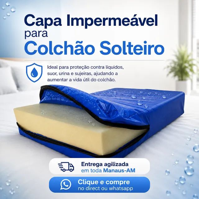 Capa de colchão impermeável solteiro