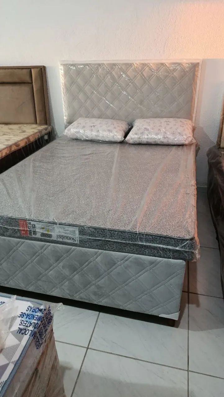 Colchão de espuma D28+box base + cabeceira  - Foto 3