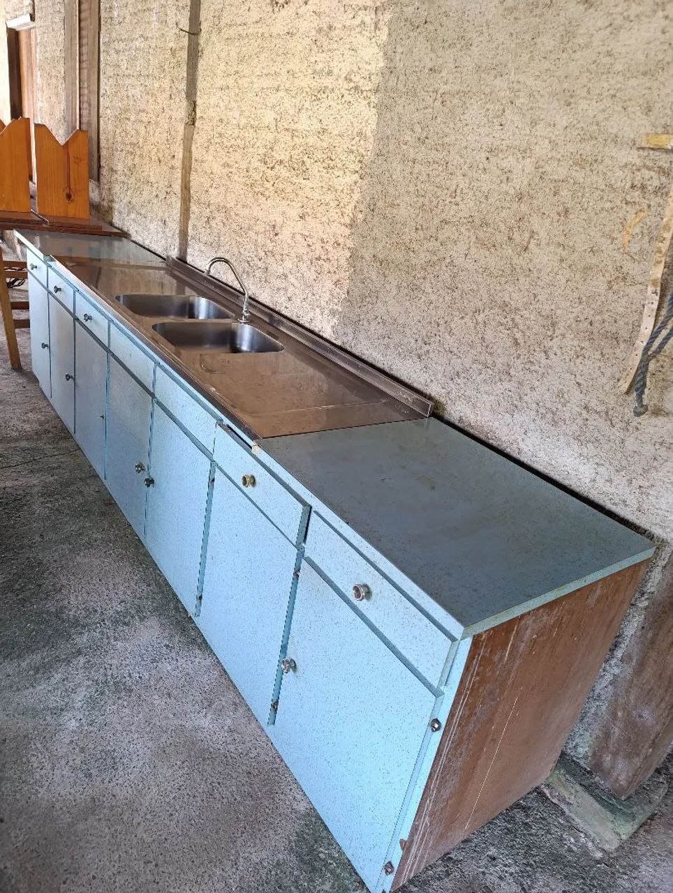 Vendo balcão com pia de inox cuba dupla - Foto 2