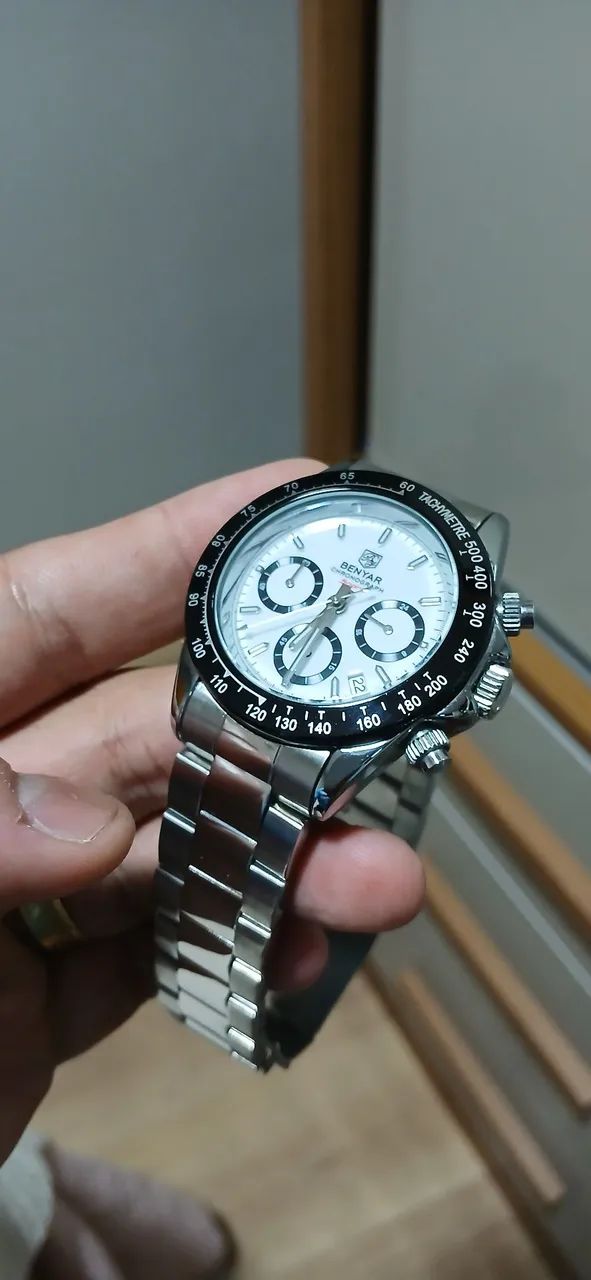 Relógio Benyar Chronograph Panda