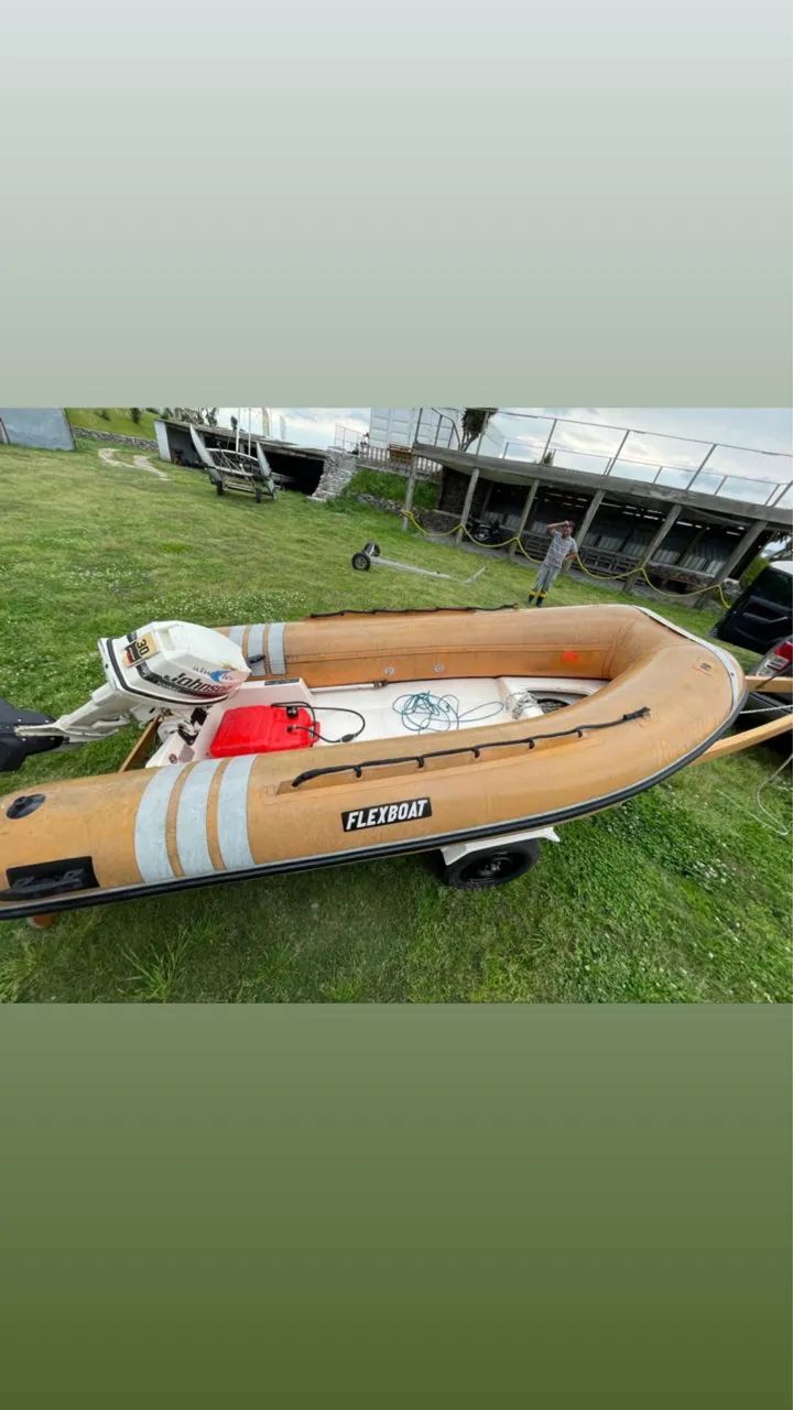 Lancha inflável bote fundo rígido  - Foto 5