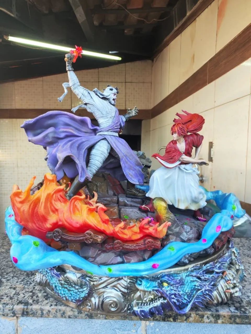 Kenshin vs shishio diorama scala 1-6