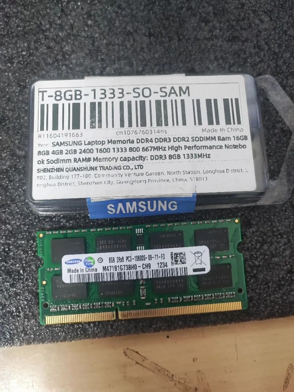 Memória Samsung 8gb Pc3