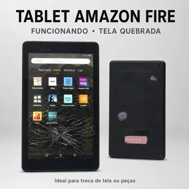 Tablet Amazon Fire HD 8 L5S83A Funcionando - Tela Quebrada