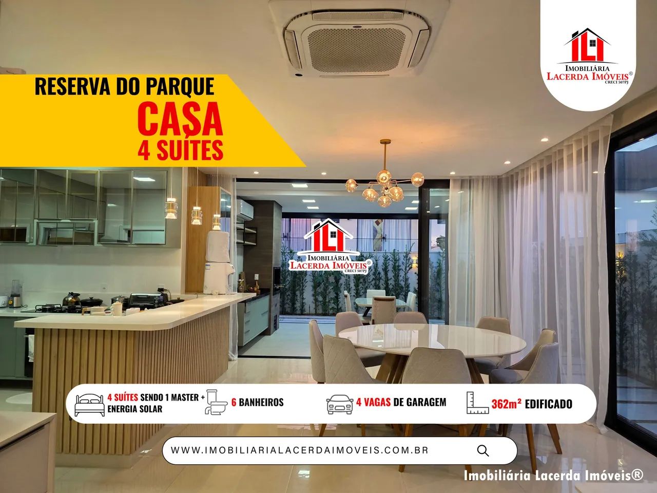 Condomínio Reserva do Parque - Casa Duplex com 4 suítes sendo uma master com closet semimo - Foto 2