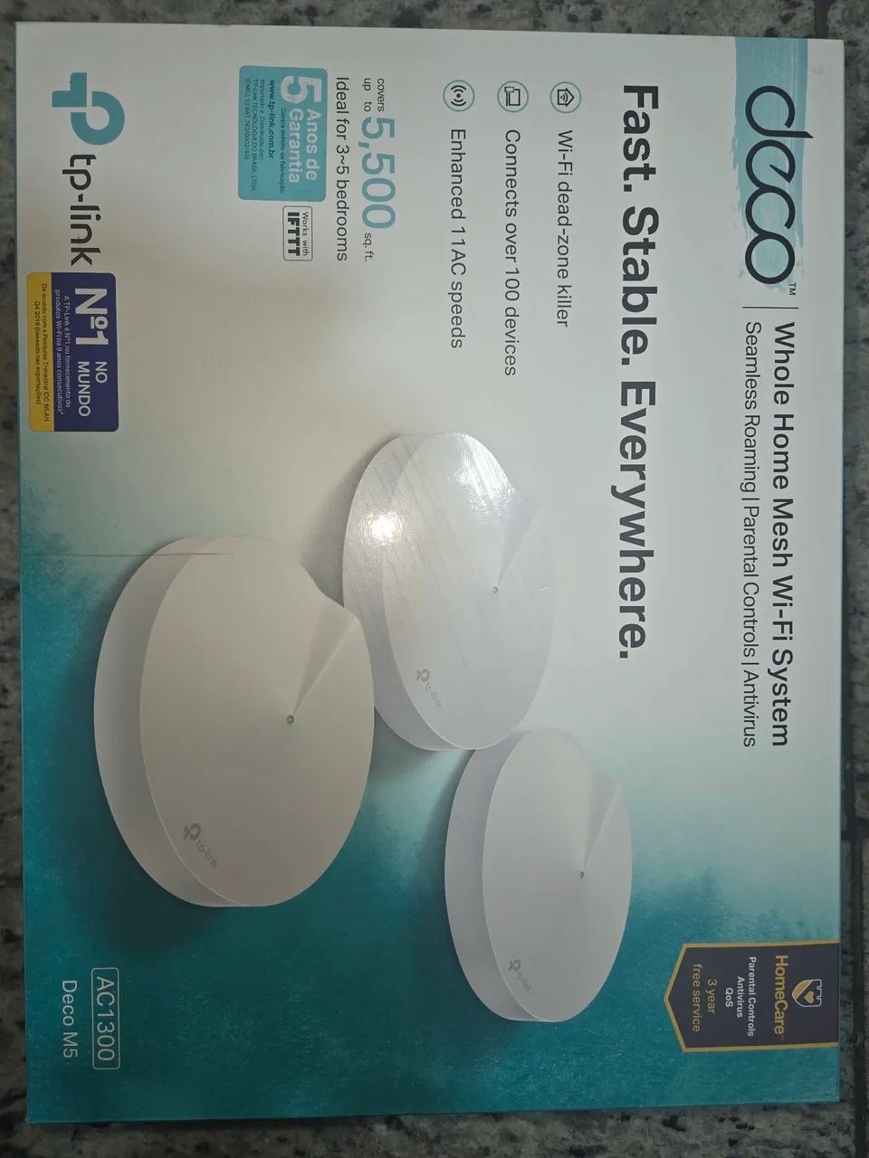 Kit 3 roteadores Deco m5