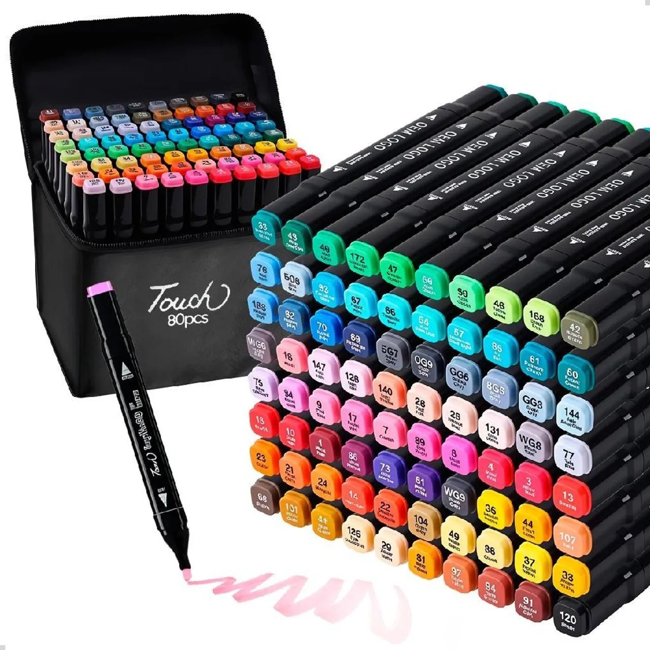 Kit 80 Canetas para Colorir