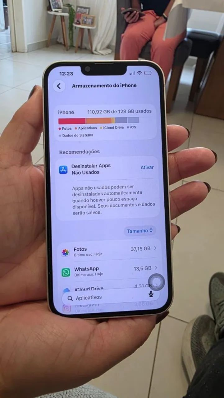 Iphone 13 branco 256gb top - Foto 5