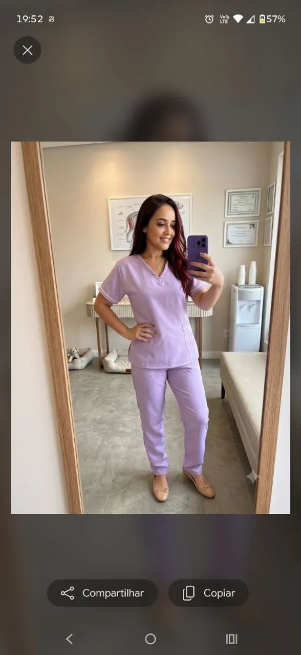 Pijama hospitalar em gabardine  - Foto 3