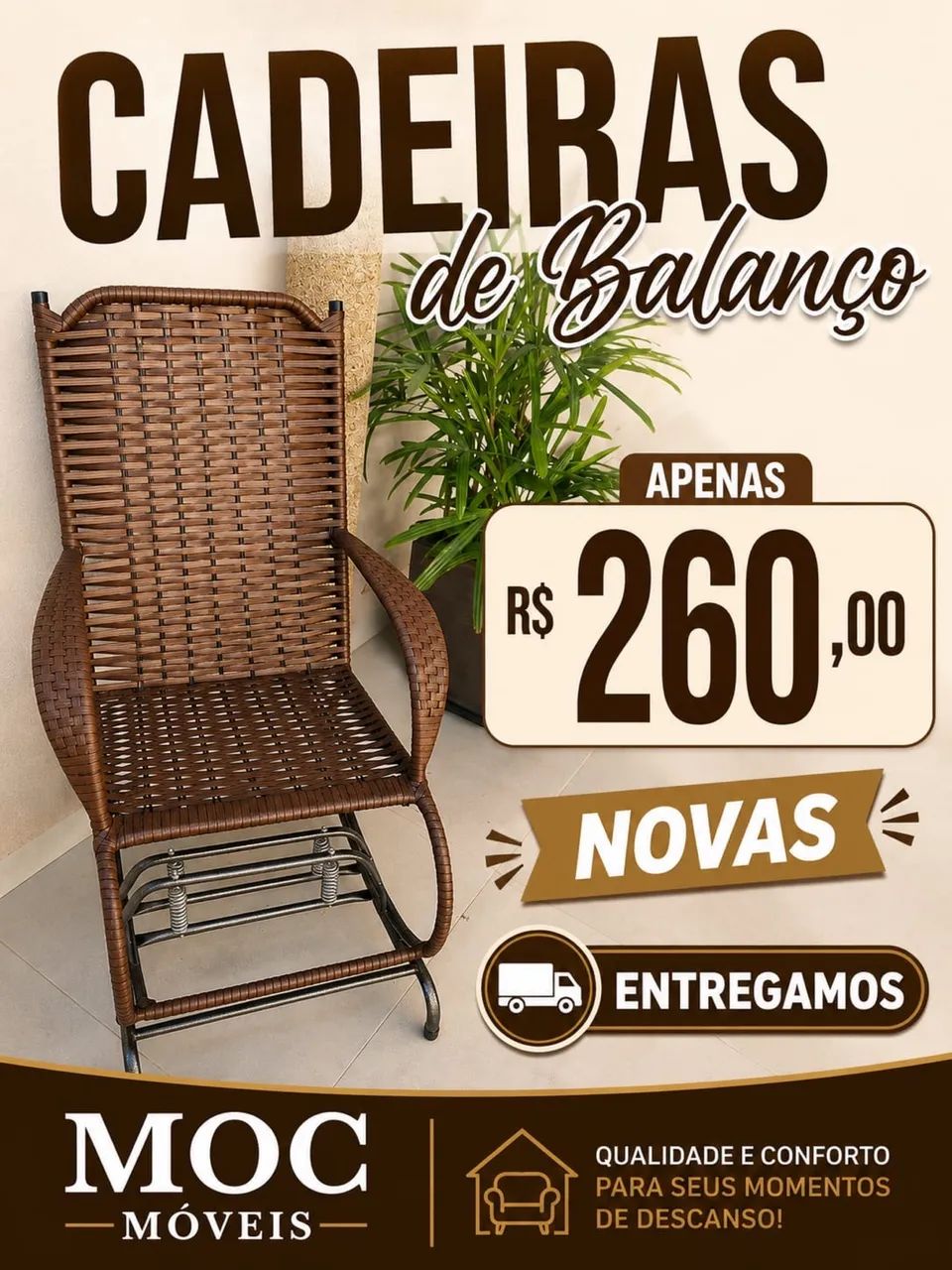 CADEIRAS DE BALANÇO NOVAS 
