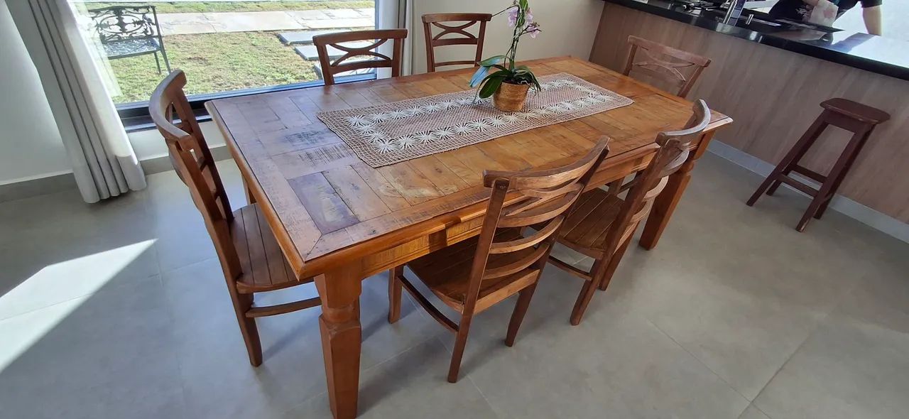 Mesa de jantar madeira maciça  - Foto 3