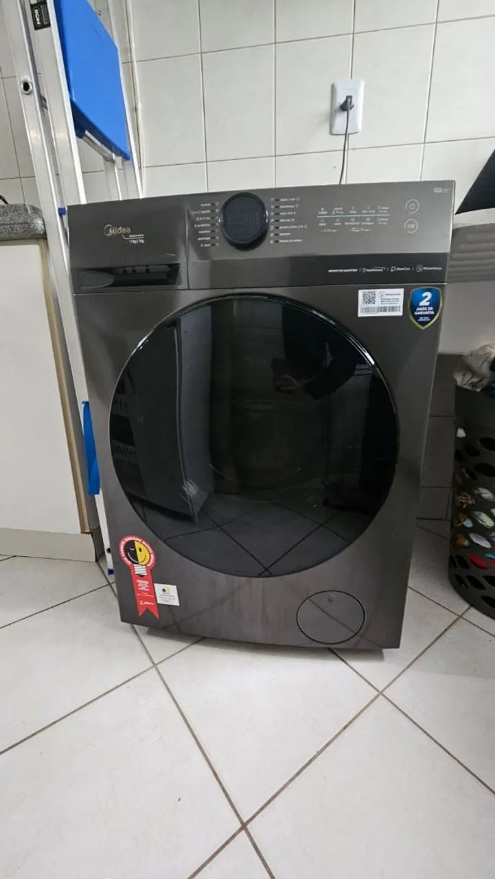 Lava e Seca Midea MF200 11kg/7kg Titanium 220V - Excelente Estado - Foto 2