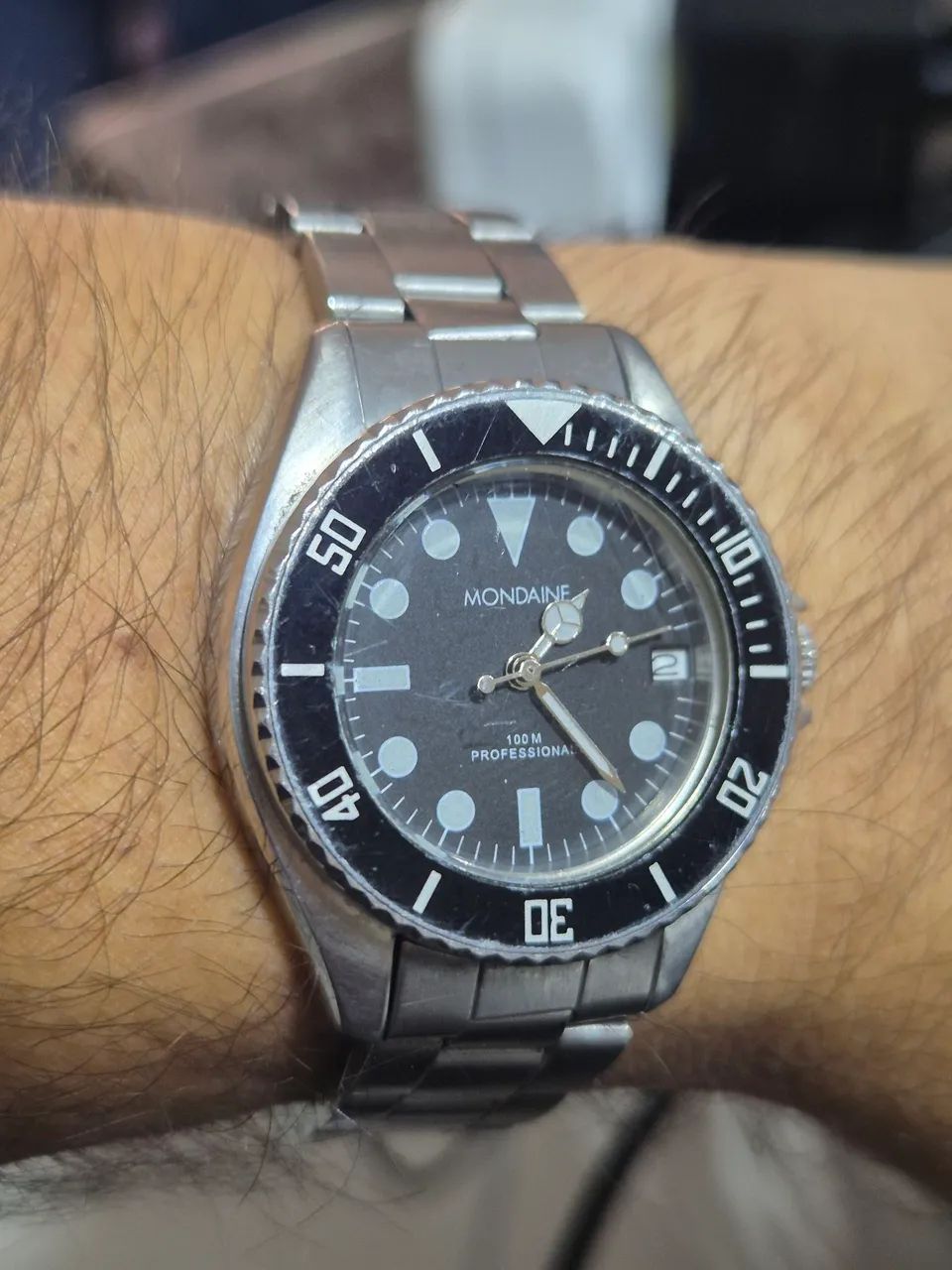 Relógio MONDAINE DIVER SPORT  À  QUARTZ   -   FUNCIONANDO PERFEITAMENTE - Foto 3