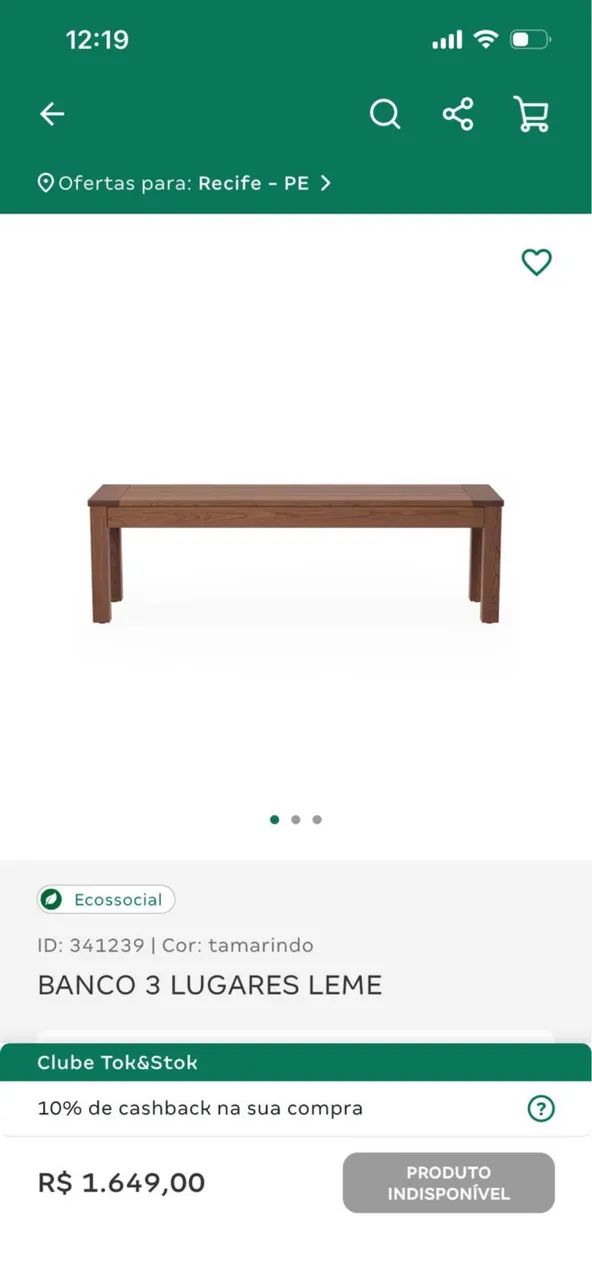 Conjunto mesa e bancos (varanda e área externa) da TOKSTOK - Foto 3