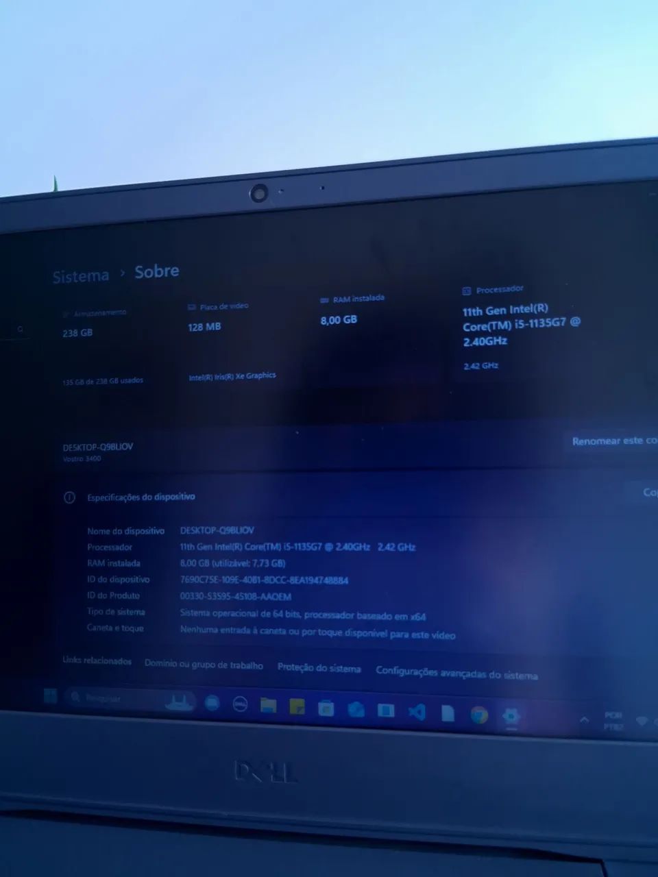 NOTEBOOK DELL - INTEL CORE i5 11ª GERAÇÃO  - Foto 3