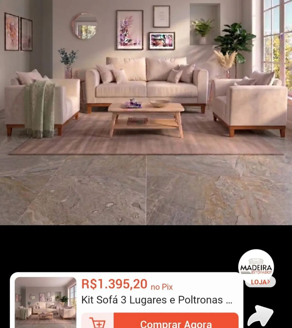Kit 3 lugares e 2 poltronas 456503398594007040