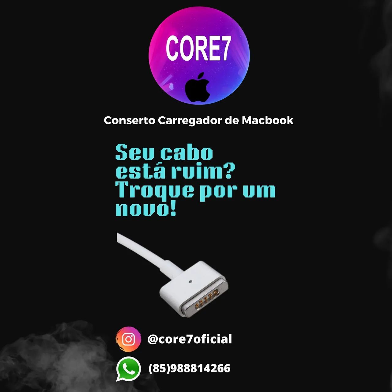 Conserto de carregador de MacBook Pro Air