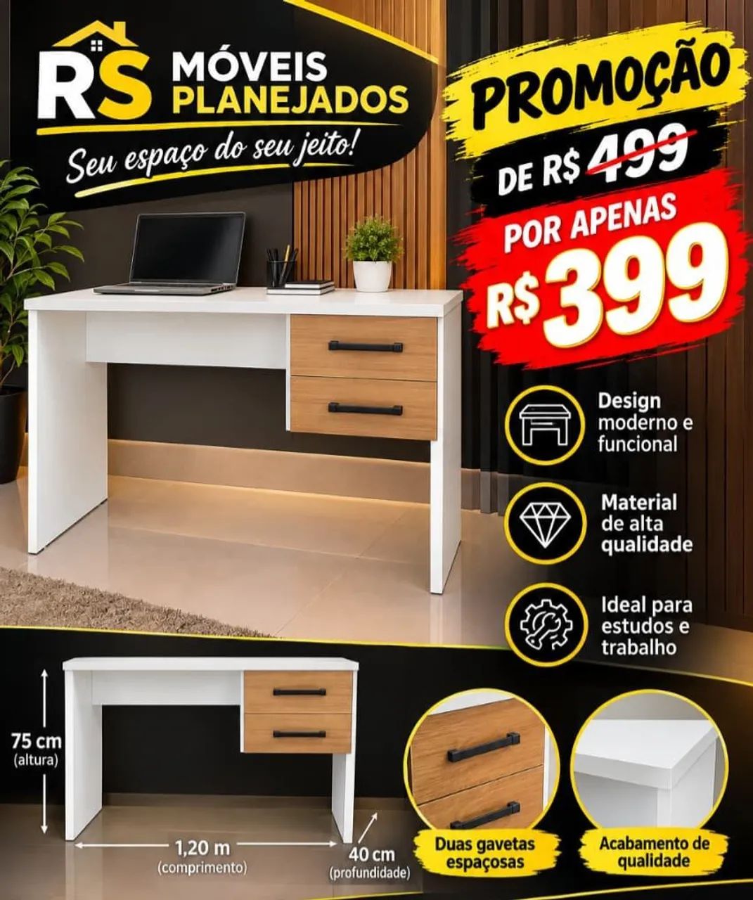 Escrivaninhas 1.20