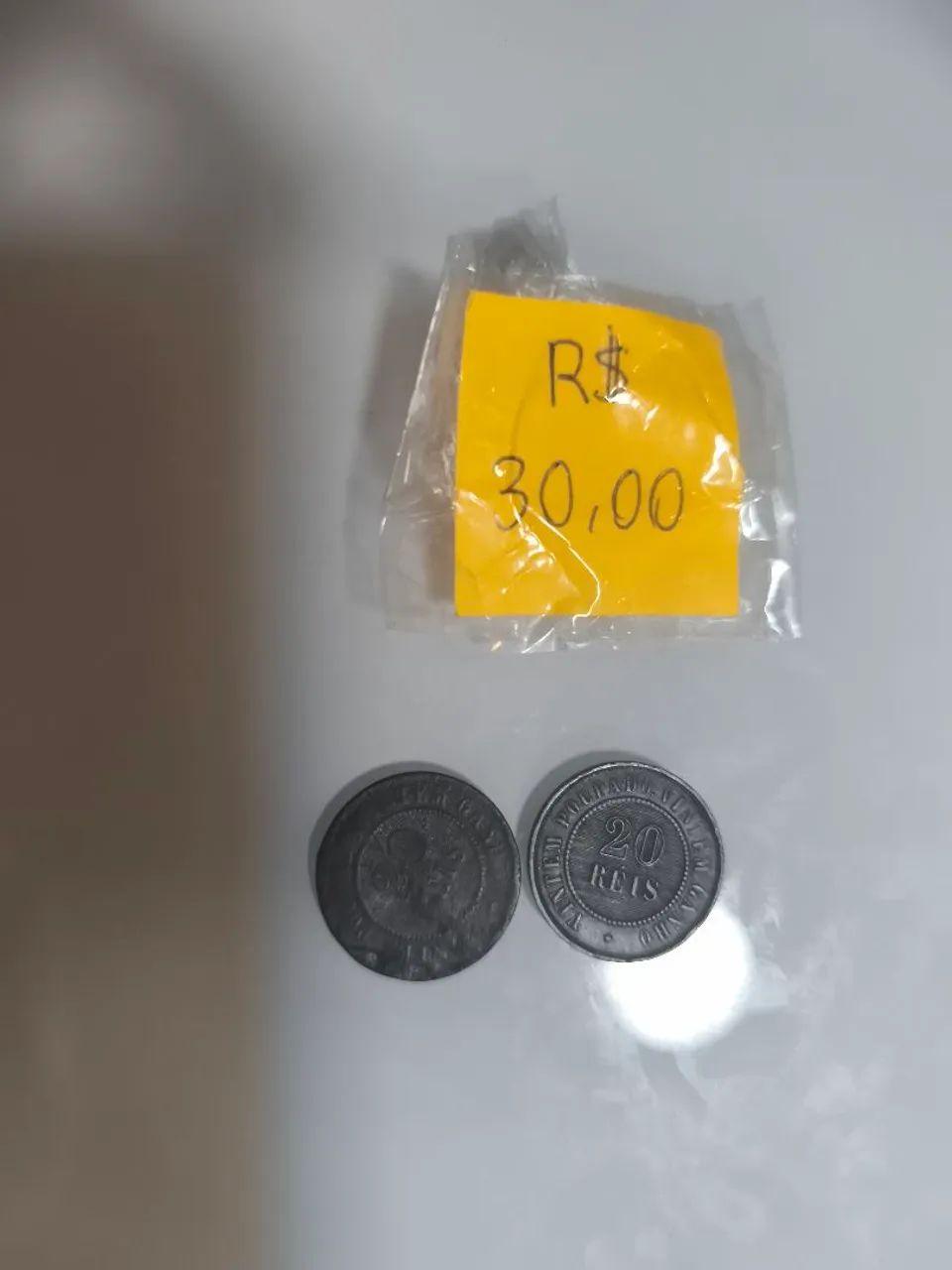 Lotinho duas moedas 20 reis 1908 e 1889 - Foto 2