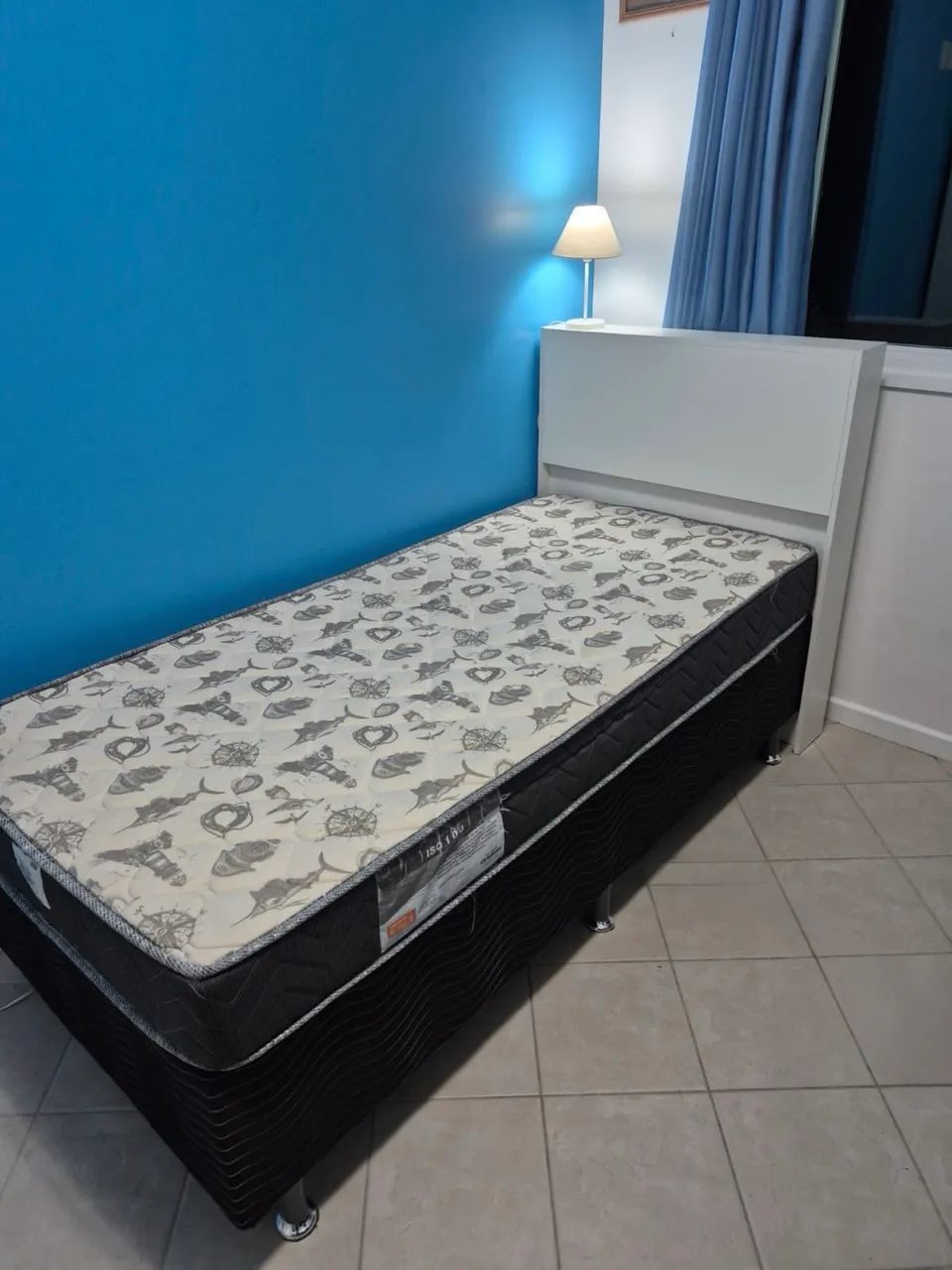 Cama box com colchão solteiro 