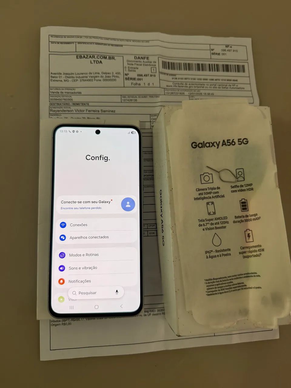 Samsung A56 5G Com Caixa Nota fiscal vendo ou troco  - Foto 2