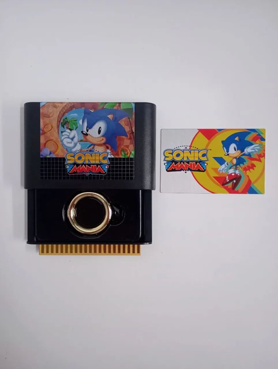 Moeda e card colecionáveis Sonic Mania edição de colecionador 