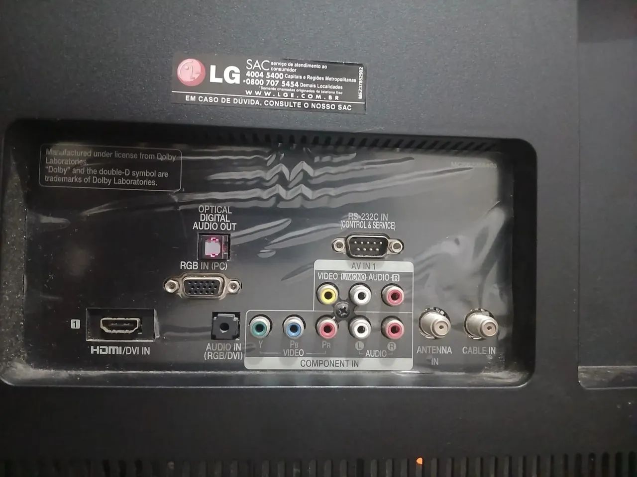 Tv LG 42 Polegadas Sem áudio e sem o Cabo pra ligar  - Foto 3