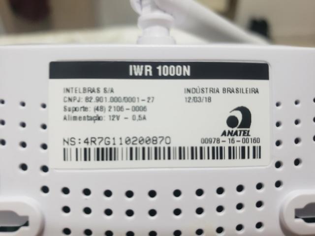 Roteador Intelbras IWR 1000N - Foto 2